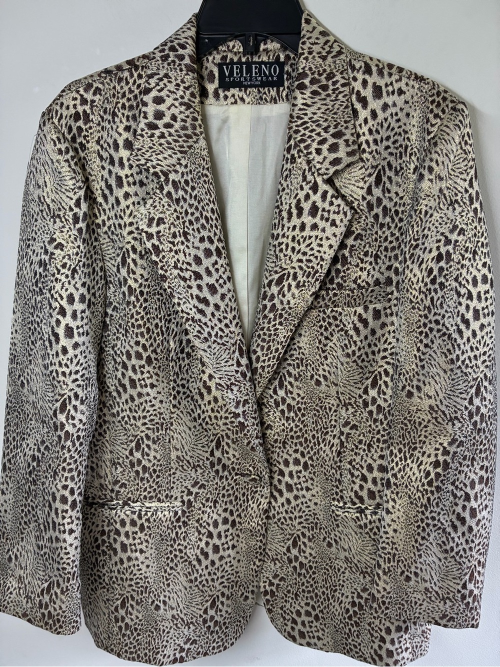 Leopard Print Blazer - Neutral Animal Print